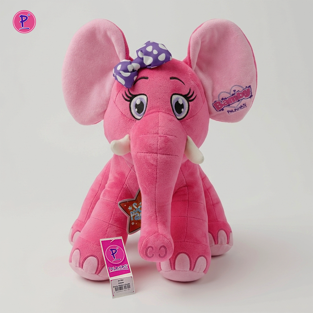 PELUCHE ELEFANTE BAMBY ROSADO