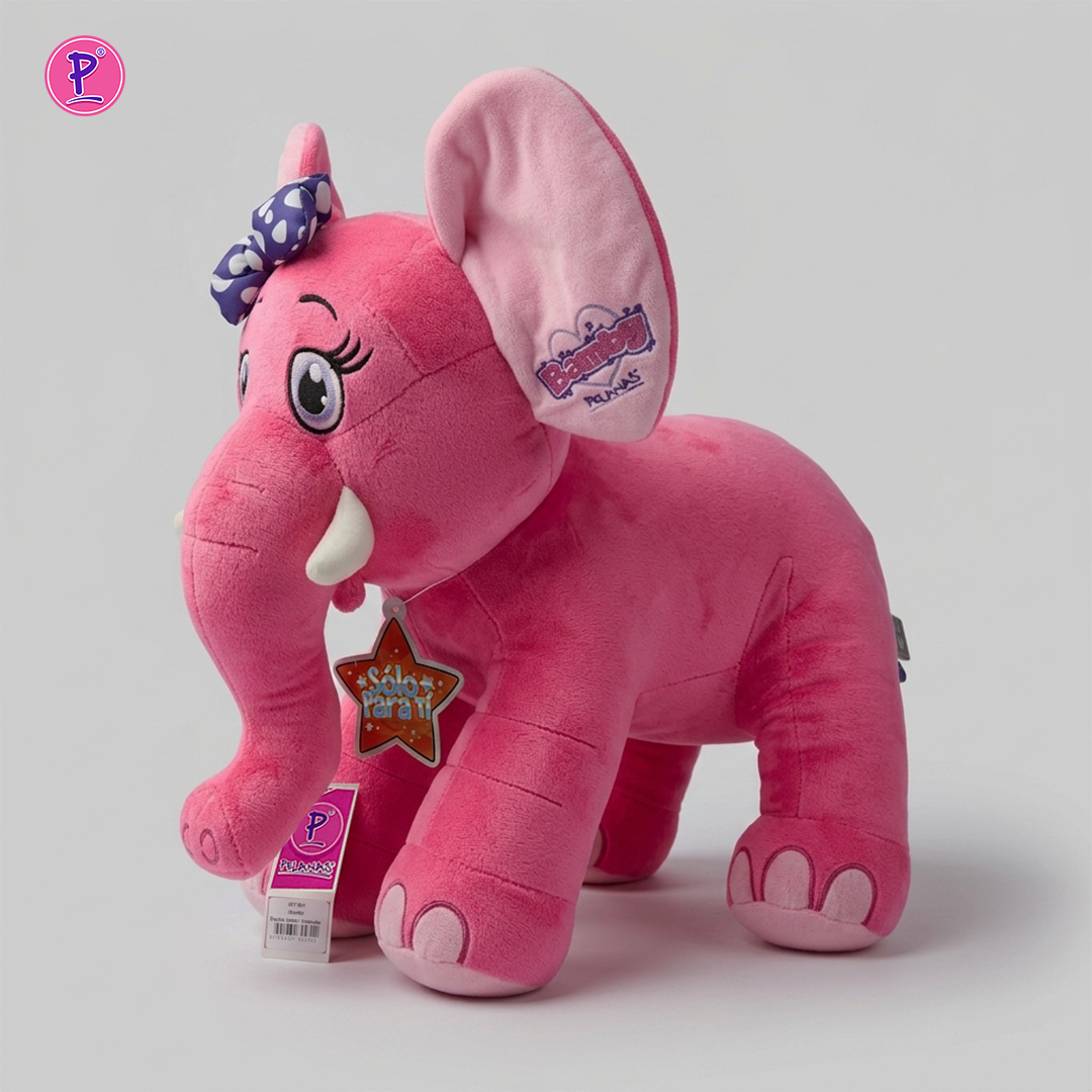 PELUCHE ELEFANTE BAMBY ROSADO - Imagen 3