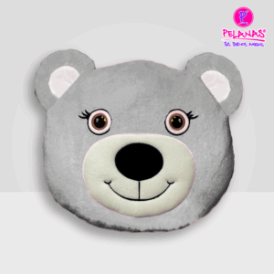 COJÍN BOLSILLO OSO GRIS